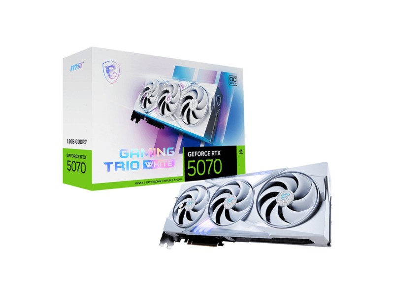 Графична карта MSI RTX 5070 12G GAMING TRIO OC WHI nvidia geforce rtx 5070 12 GB GDDR6X GDDR7 NaN –  BB Графични карти