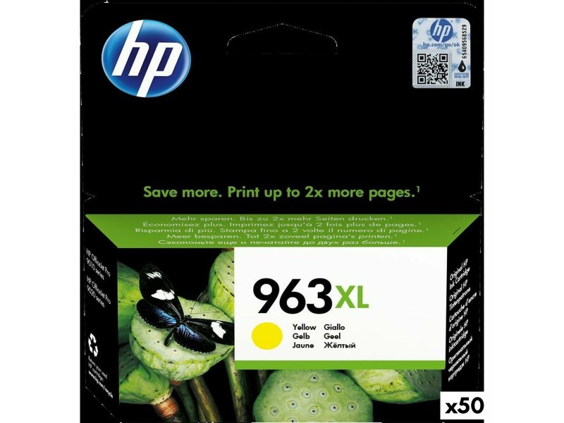 Оригиална касета за мастило HP 963XL Жълт (50 броя) NaN –  BB Касети с мастило