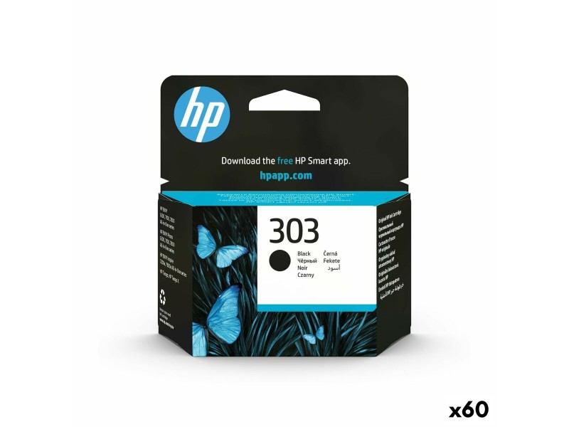 Оригиална касета за мастило HP ENVY PHOTO 6230,7130,7134,7830 -Nº 303 Черен (60 броя) NaN –  BB Касети с мастило