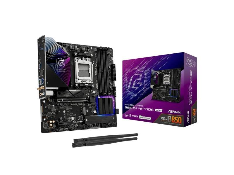 Дънна платка ASRock B850M Riptide WiFi Intel Wi-Fi 6 AMD AM5 AMD B850 NaN –  BB Дънни платки