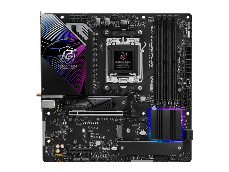 Дънна платка ASRock B850M Riptide WiFi Intel Wi-Fi 6 AMD AM5 AMD B850 NaN –  BB Дънни платки
