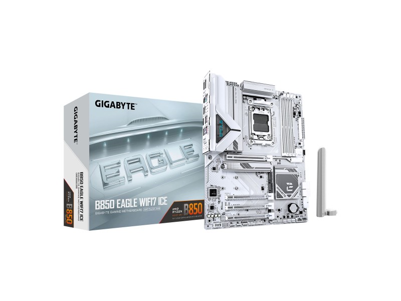 Дънна платка Gigabyte B850 EAGLE WF7 ICE Intel Wi-Fi 6 AMD AM5 AMD B850 NaN –  BB Дънни платки