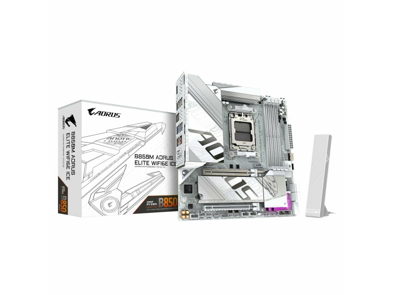 Дънна платка Gigabyte B850M AORUS ELITE WIFI6E ICE AMD AMD AM5 NaN –  BB Дънни платки