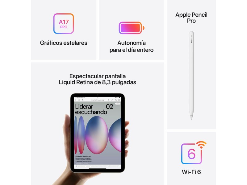 Таблет Apple iPad mini 8,3 8 GB RAM 256 GB Сребрист A15 Bionic NaN –  BB Таблети