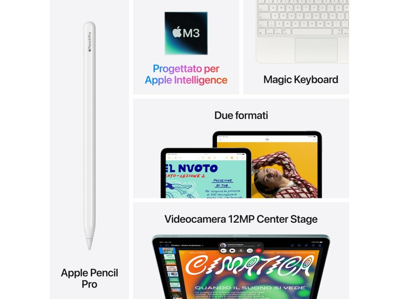 Таблет Apple MCNH4TY/A 13 8 GB RAM 128 GB Сив M3 NaN –  BB Таблети