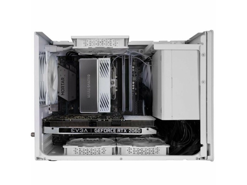 мини висока кутия ATX / ITX Mars Gaming MCXPROW Бял NaN –  BB Калъфи за настолни компютри