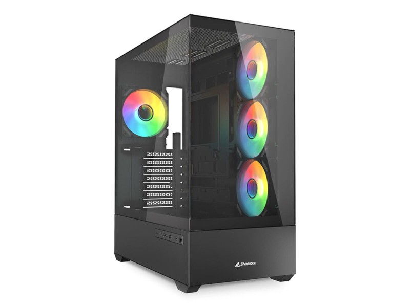 ATX полу-висока кутия Sharkoon AK6 RGB Черен NaN –  BB Калъфи за настолни компютри