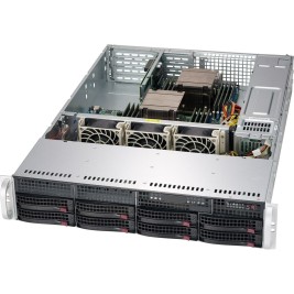 ATX полу-висока кутия Supermicro CSE-825TQC-R802WB Черен Сив