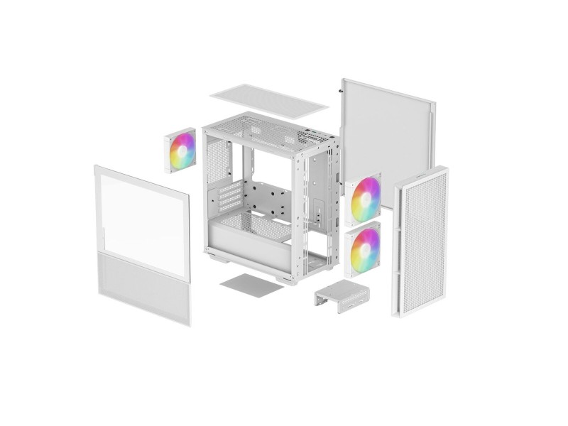 ATX полу-висока кутия DEEPCOOL R-CH360-WHAPE3-G-1 Бял Многоцветен NaN –  BB Калъфи за настолни компютри