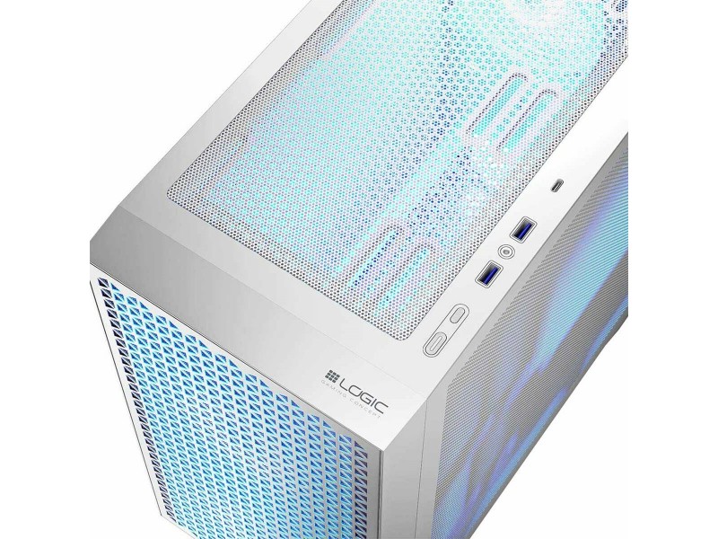 ATX полу-висока кутия Logic AM-DART-PRO-ARGB-20 Бял NaN –  BB Калъфи за настолни компютри