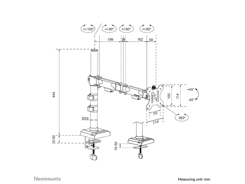 Поставка за монитор Neomounts DS60-600BL1 10 32 NaN –  BB Стойки и подпори