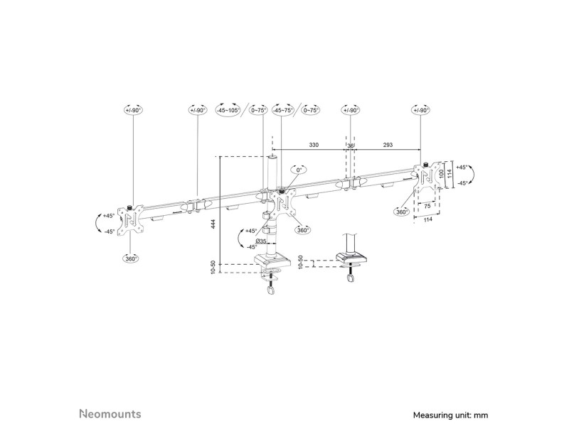 Поставка за монитор Neomounts DS60-600BL3 10 27 Поставка за монитор Neomounts DS60-600BL3 10 27 NaN – BB Стойки и подпори