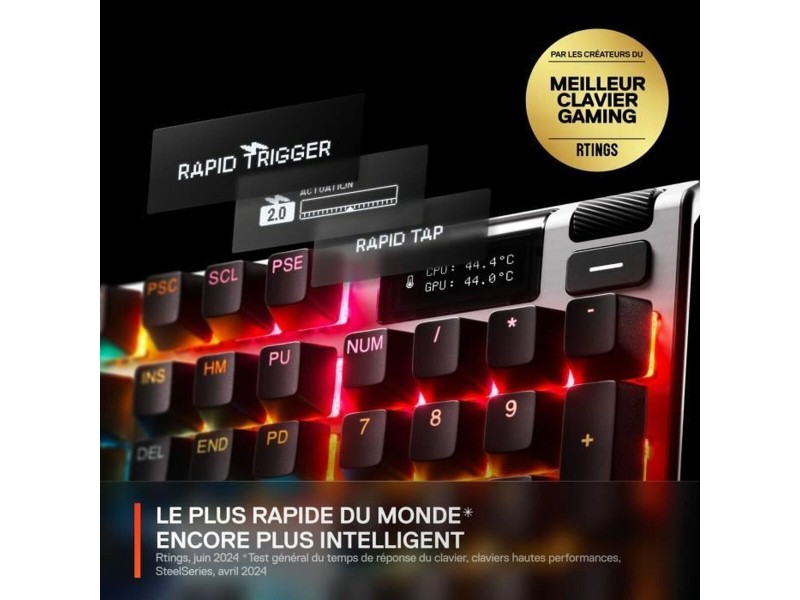 Клавиатура SteelSeries Apex pro gen 3 Черен Azerty френски NaN –  BB Клавиатури