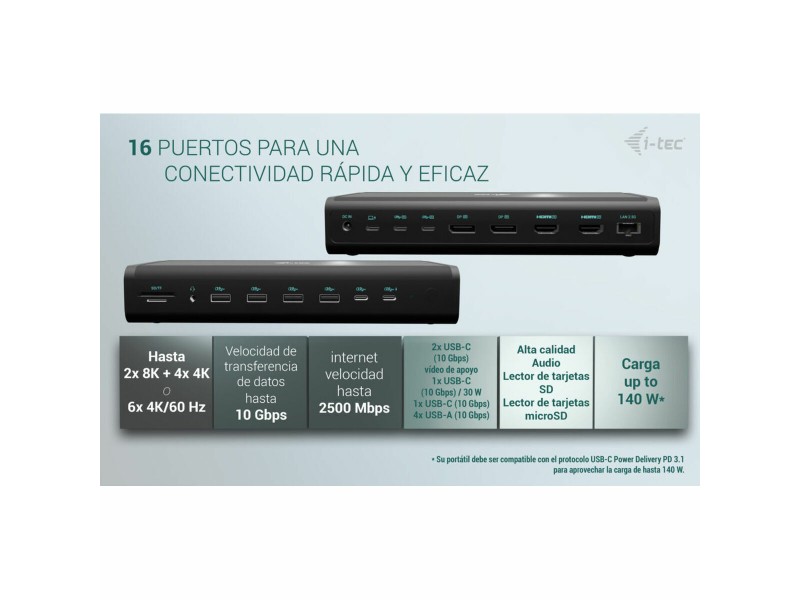 Докинг станция i-Tec CA6MONITORDOCKPD NaN –  BB Бази за свързване