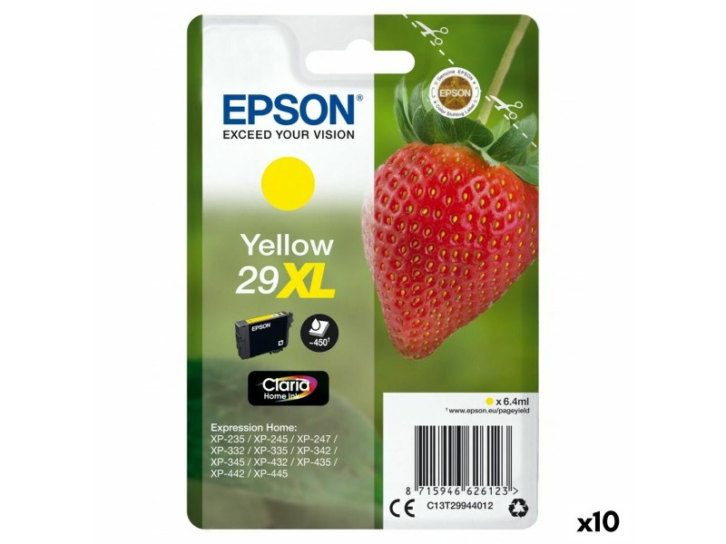 Оригиална касета за мастило Epson XP 235 332 335 432 435 - Nº 29 XL Жълт (10 броя) NaN –  BB Касети с мастило