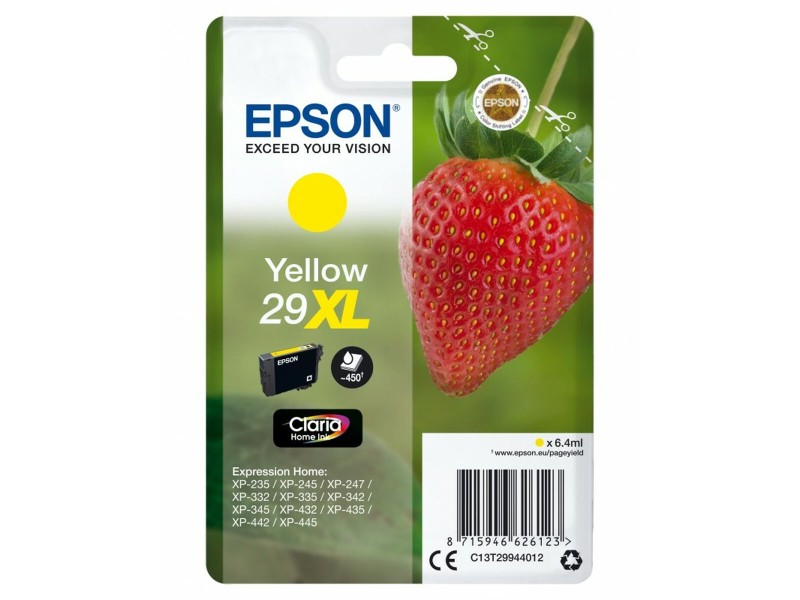 Оригиална касета за мастило Epson XP 235 332 335 432 435 - Nº 29 XL Жълт (10 броя) NaN –  BB Касети с мастило