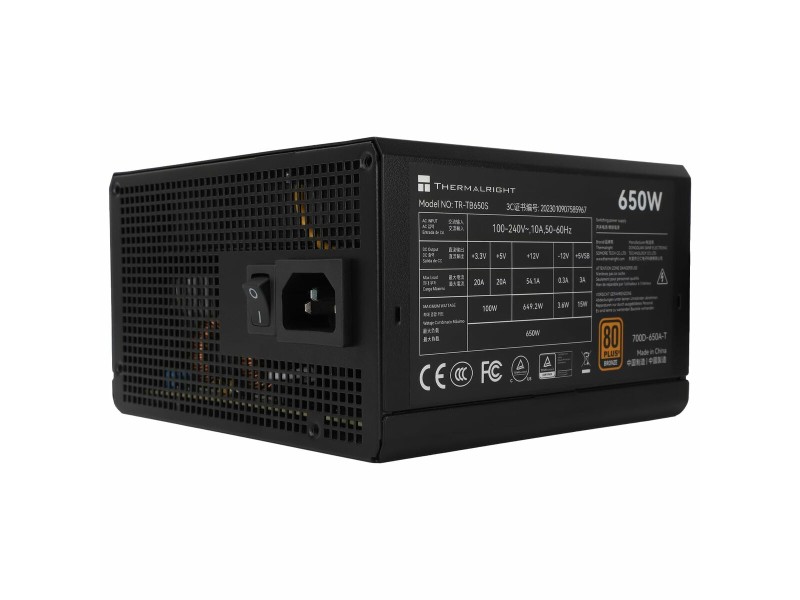 Захранване Thermalright TB650S ATX 650 W 80 Plus Bronze NaN –  BB Захранвания