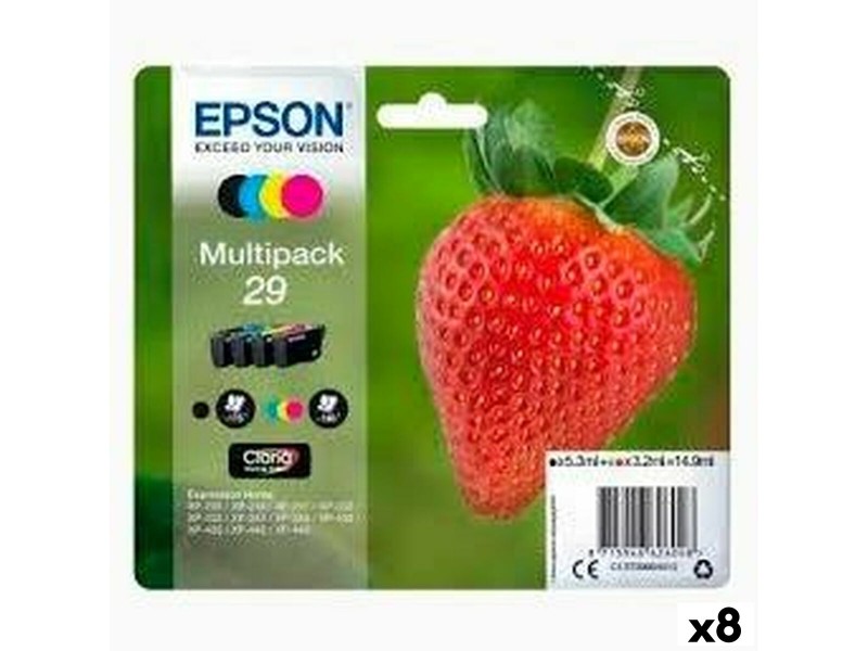 Оригиална касета за мастило Epson XP 235 332 335 432 435 Черен/Циан/Магента/Жълт 4 Части (8 броя) NaN –  BB Касети с мастило