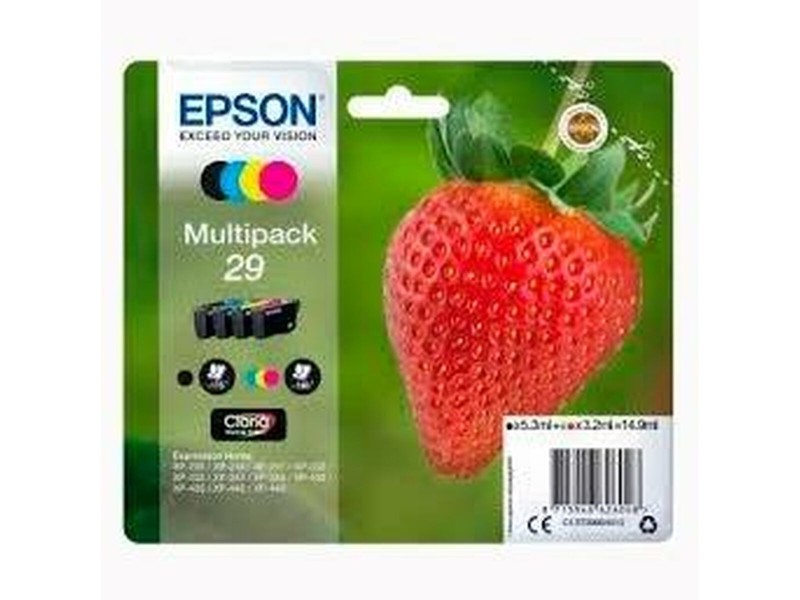 Оригиална касета за мастило Epson XP 235 332 335 432 435 Черен/Циан/Магента/Жълт 4 Части (8 броя) NaN –  BB Касети с мастило