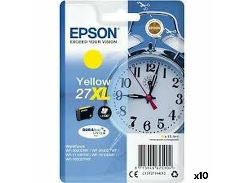 Съвместим касета с мастило Epson WF-3000 7000 - Nº27XL Жълт (10 броя) NaN –  BB Касети с мастило