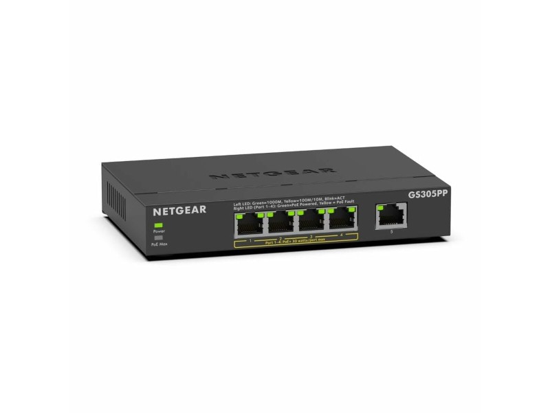 Суич Netgear GS305PP-300EUS NaN –  BB Мрежови комутатори
