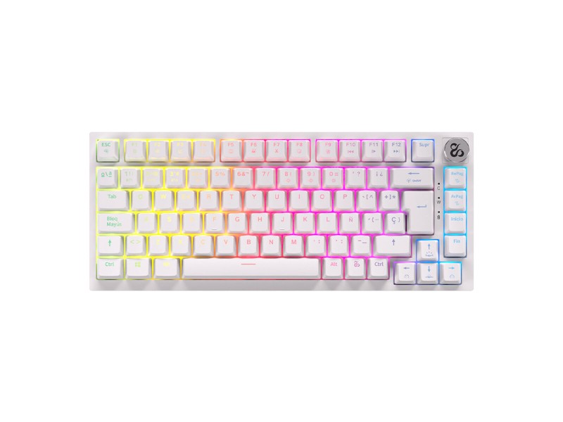 Безжична клавиатура Newskill NS-KB-PYROSPRO-IV Бял Испанска Qwerty QWERTY NaN –  BB Клавиатури