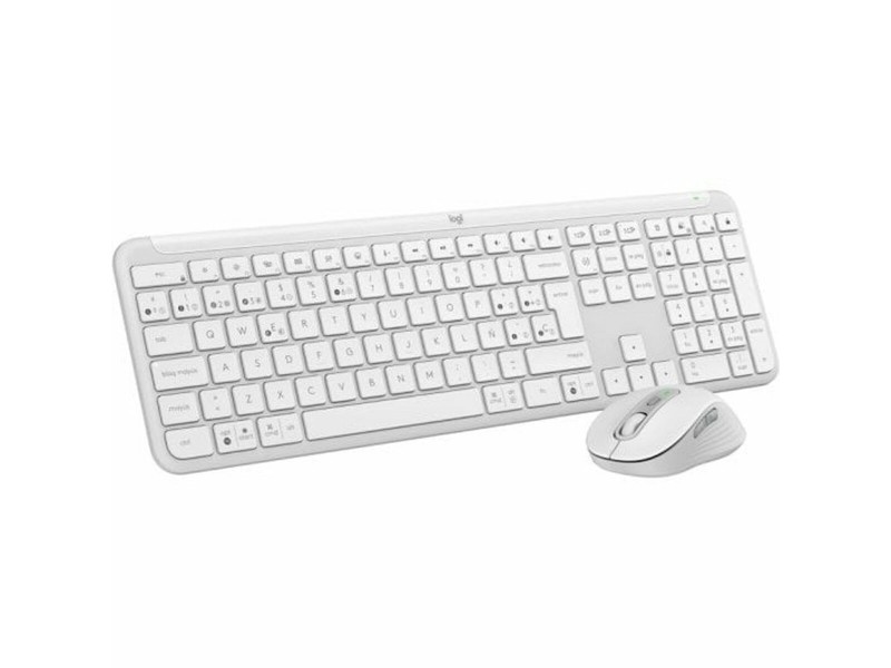 Клавиатура с мишка Logitech 920-012596 Бял испански QWERTY NaN –  BB Пакети клавиатура и мишка