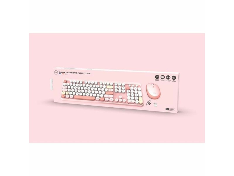 Клавиатура с мишка Mobility Lab Pure Color Rose Azerty френски NaN –  BB Пакети клавиатура и мишка