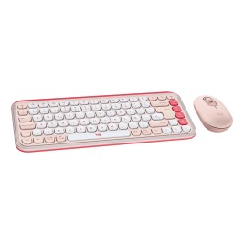 Клавиатура с мишка Logitech POP ICON испански QWERTY Розов