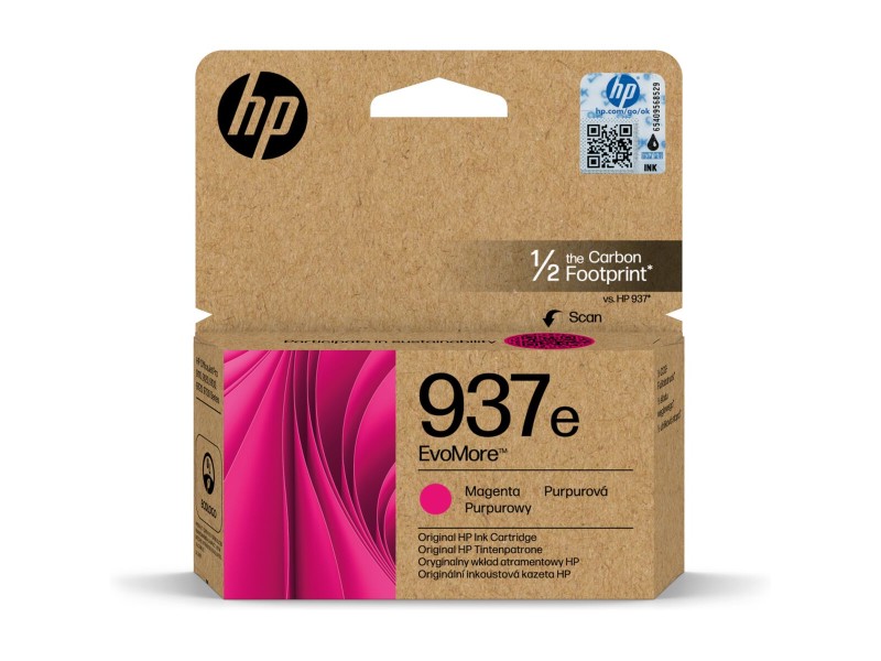 Оригиална касета за мастило HP 937e EvoMore Пурпурен цвят (1 броя) NaN –  BB Касети с мастило