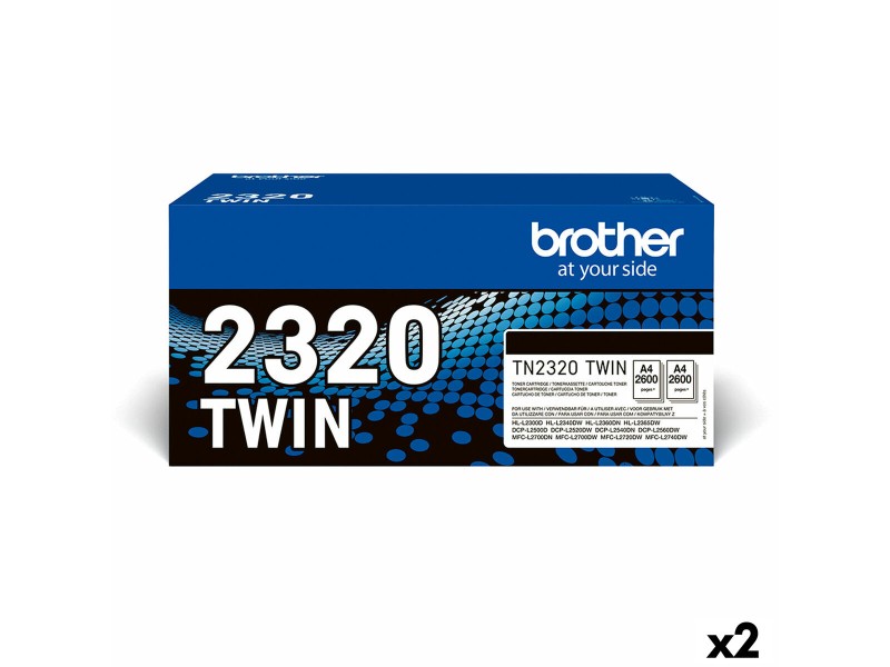 Oригинален тонер Brother L2300D/L2340DW/L2360DN/L2365DW/L2500/L2700 Черен (2 броя) NaN –  BB Тонер касети