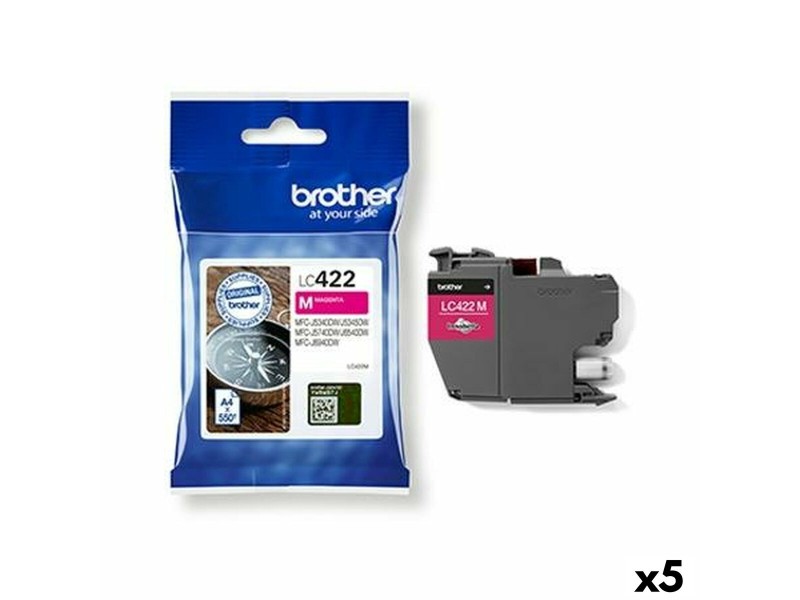 Оригиална касета за мастило Brother MFCJ5340DW, MFCJ5740DW, MFCJ6540DW, MFCJ6940DW Пурпурен цвят (5 броя) NaN –  BB Касети с мастило