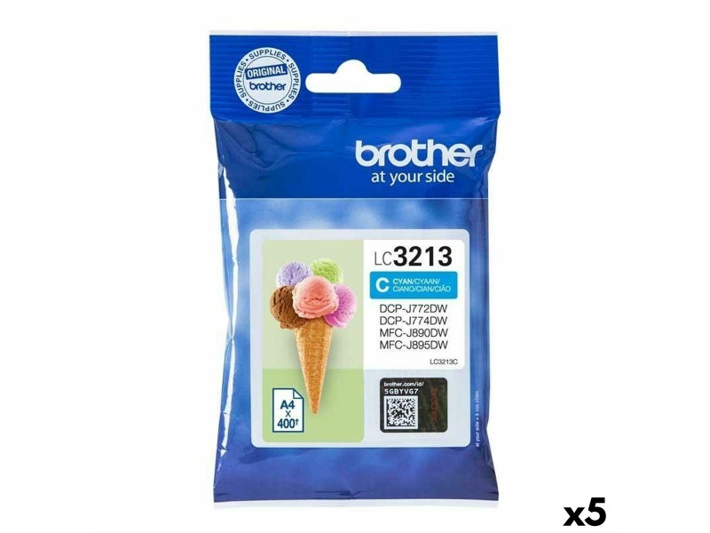 Оригиална касета за мастило Brother Синьо-зелен (5 броя) NaN –  BB Касети с мастило