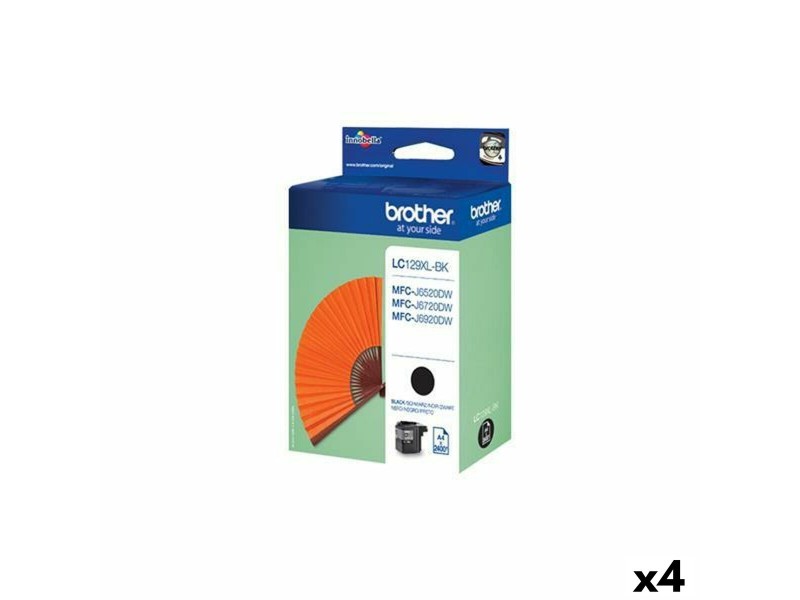 Оригиална касета за мастило Brother MFCJ6720DW/MFCJ6920DW/MFC6520DW Черен (4 броя) NaN –  BB Касети с мастило