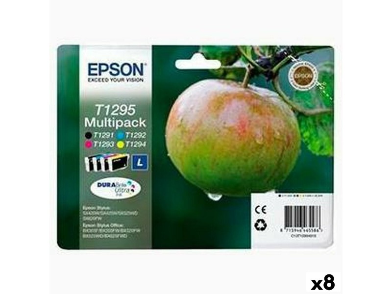 Съвместим касета с мастило Epson T12914011 + T12924011 + T12934011 + T12944011 Черен/Циан/Магента/Жълт (8 броя) NaN –  BB Касети с мастило