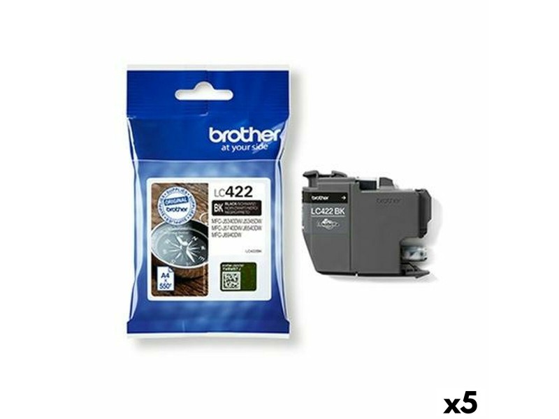 Оригиална касета за мастило Brother MFCJ5340DW, MFCJ5740DW, MFCJ6540DW, MFCJ6940DW Черен (5 броя) NaN –  BB Касети с мастило