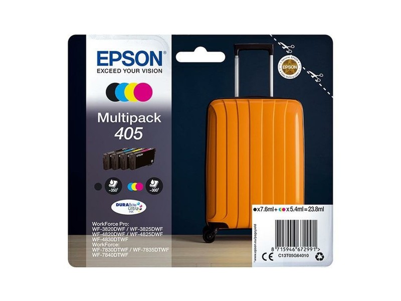 Оригиална касета за мастило Epson Nº 405 Черен/Циан/Магента/Жълт (7 броя) NaN –  BB Касети с мастило