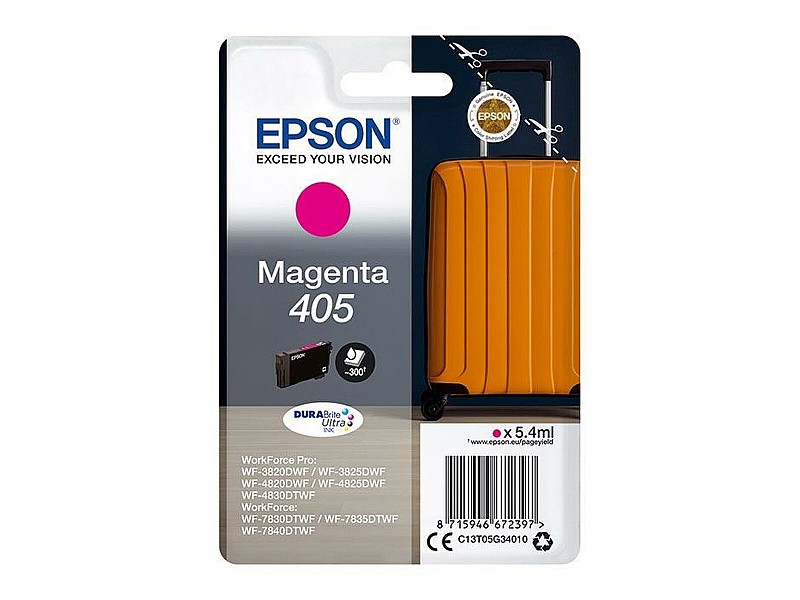 Оригиална касета за мастило Epson Nº 405 Пурпурен цвят (8 броя) NaN –  BB Касети с мастило