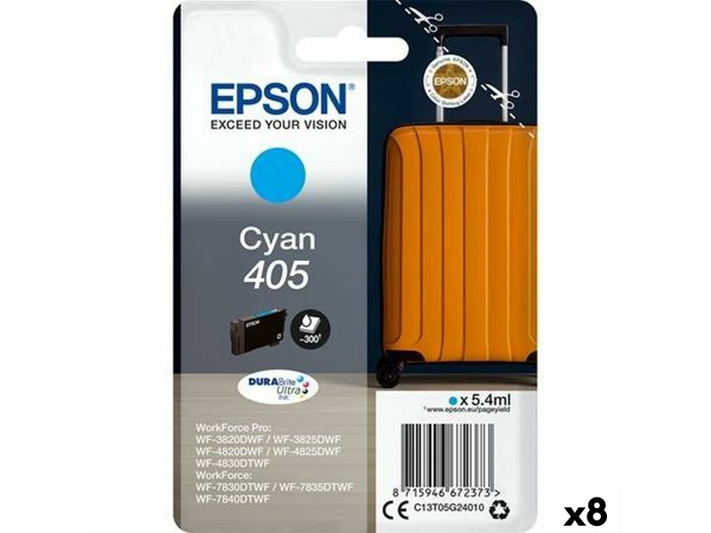 Оригиална касета за мастило Epson Nº 405 Синьо-зелен (8 броя) NaN –  BB Касети с мастило