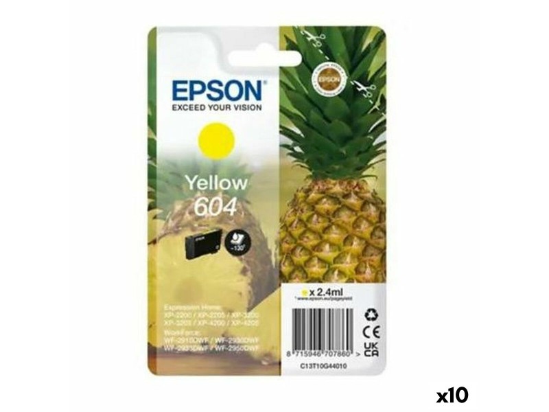 Оригиална касета за мастило Epson XP-2200 WF-2910DWF Жълт Черен (10 броя) NaN –  BB Касети с мастило