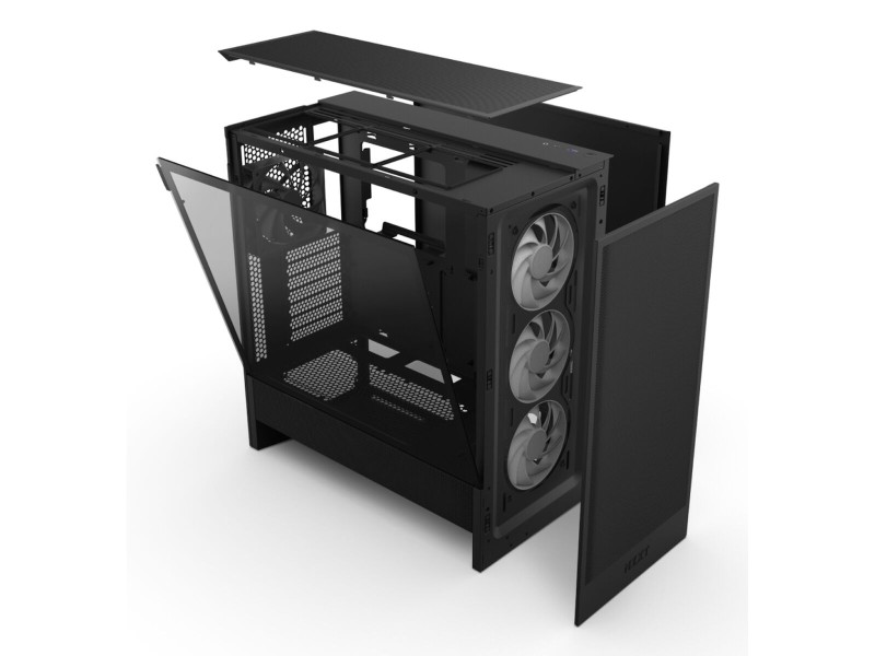 ATX микро кутия NZXT H5 FLOW Черен NaN –  BB Калъфи за настолни компютри