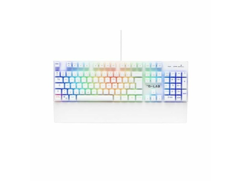 Механична клавиатура The G-Lab KEYZ RUBIDIUM Бял Azerty френски NaN –  BB Клавиатури