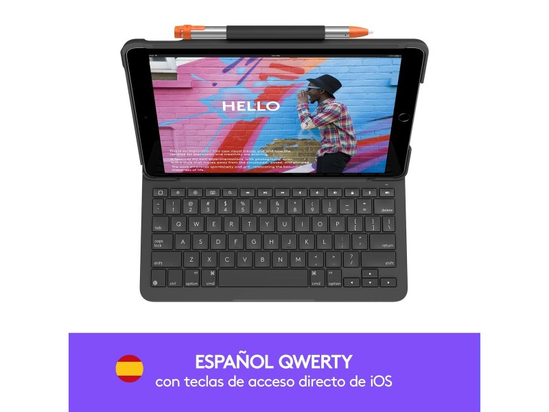 Универсален калъф за таблет и клавиатура Logitech 920-009478 Сив Графит Испанска Qwerty QWERTY NaN –  BB Клавиатури