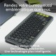 Безжична клавиатура Logitech Pop Icon Keys Тъмно сив AZERTY NaN –  BB Клавиатури