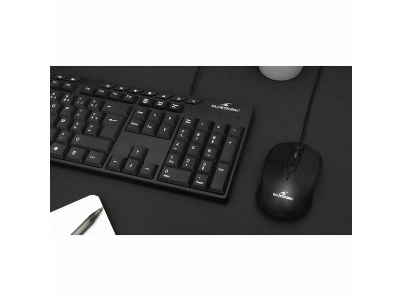 Клавиатура Bluestork MEDIA OFFICE Черен AZERTY NaN –  BB Клавиатури