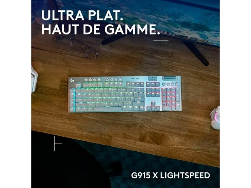 Безжична клавиатура Logitech G915 X Бял AZERTY NaN –  BB Клавиатури