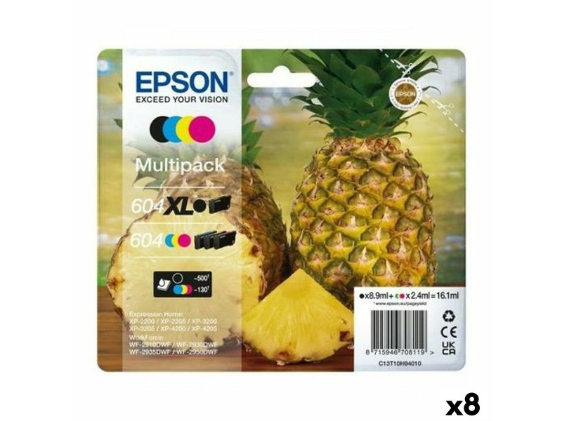 Оригиална касета за мастило Epson XP-2200 Черен/Циан/Магента/Жълт (8 броя) NaN –  BB Касети с мастило