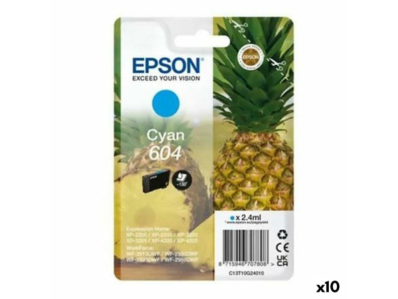 Оригиална касета за мастило Epson XP-2200 WF-2910DWF Синьо-зелен (10 броя) NaN –  BB Касети с мастило