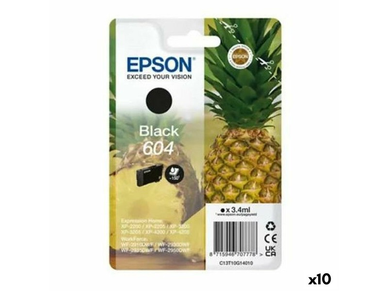 Оригиална касета за мастило Epson XP-2200 WF-2910DWF Черен (10 броя) NaN –  BB Касети с мастило