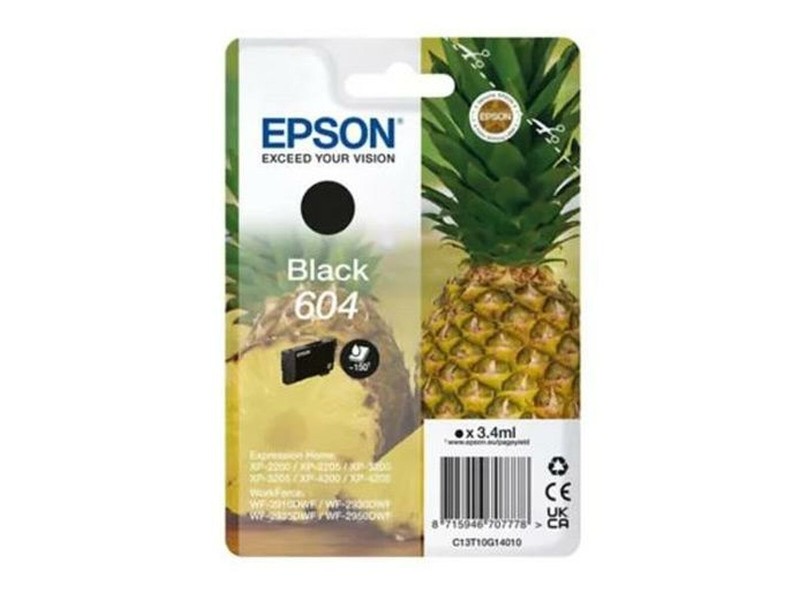 Оригиална касета за мастило Epson XP-2200 WF-2910DWF Черен (10 броя) NaN –  BB Касети с мастило
